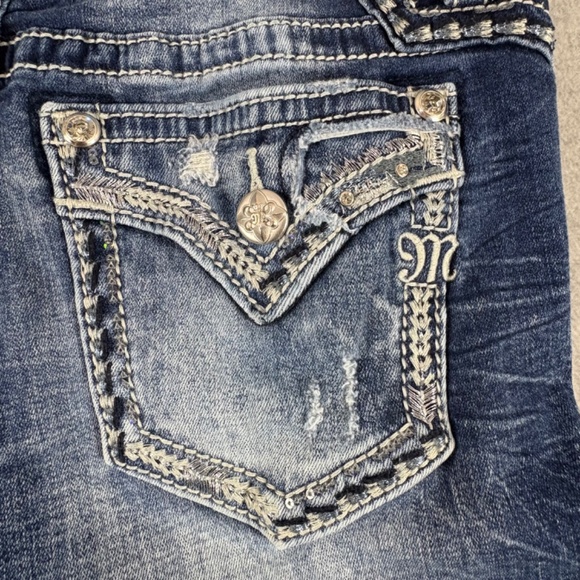 MISS ME Mid Rise Boot Women's 29 Faded Blue Boot Cut Jeans - Picture 10 of 16